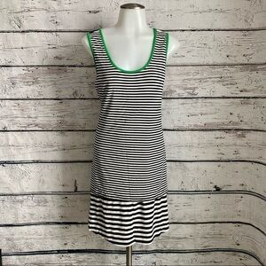 Calvin Klein black/white stripped sleeveless dress